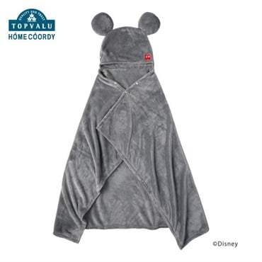 【Sleep】Mickey/ポンチョ チャコールグレー ホームコーディ ディズニー フード付き3WAYポンチョ ミッキー | イオン