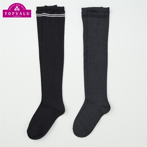 ぐり_&　6個 オーバーニーソックス2足組 女の子 トップバリュ キッズ 19-24cm