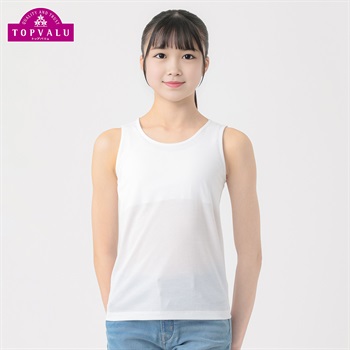 ピースフィット クール DRY GIRLS 胸二重タンクトップ 女の子 トップバリュ キッズ 130cm-150cm(ホワイト-130cm)