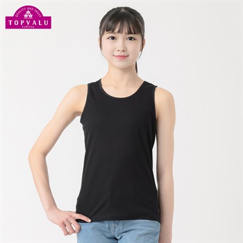 ピースフィット クール DRY GIRLS 胸二重タンクトップ 女の子 トップバリュ キッズ 130cm-150cm(ブラック-130cm)
