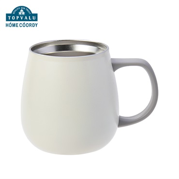 ホームコーディ　シンプルステンレスマグカップ　430mL(アイボリー)