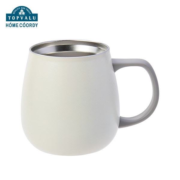 ホームコーディ　シンプルステンレスマグカップ　430mL(アイボリー)