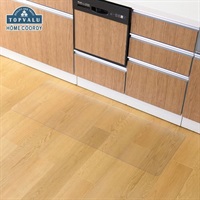 ホームコーディ　汚れがサッとふけるキッチンマット　透明(45×120cm)