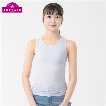 ピースフィット クール GIRLS カップ付きタンクトップ 女の子 トップバリュ キッズ 140cm-165cm(サックス-140cm)