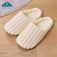 ホームコーディ　洗えるあたたかスリッパ(アイボリー-M)