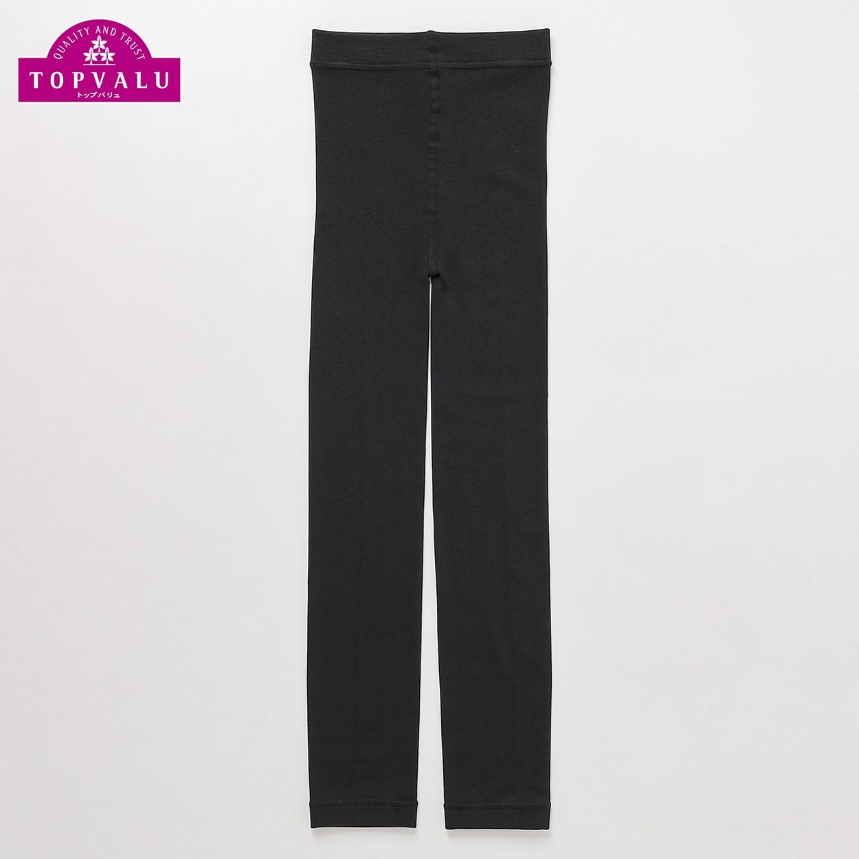 ピースフィットウォーム フィットレギンス10分丈 100ｰ160cm（厚地・裏起毛・160デニール相当）キッズ 女の子 トップバリュ(ブラック-140ｰ160cm)