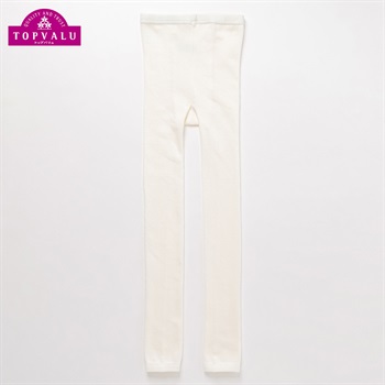 ピースフィットウォーム コットンブレンドレギンス 105-150cm（綿混・後ろマチ付） キッズ 女の子 トップバリュ(ホワイト-105cm)