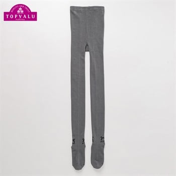 ピースフィットウォーム コットンブレンドタイツ 135cm/150cm（綿混・後ろマチ付） キッズ 女の子 トップバリュ(チャコ－ルグレ－-135cm)