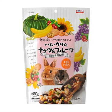 ピッコリーノ ハム･ウサのナッツ&フルーツ 80g Piccolino スドー