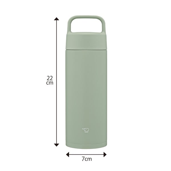 象印　食洗器対応　シームレス　ステンレスマグ　SM-RS50/65　水筒　マグボトル(グリーン-0.5L)