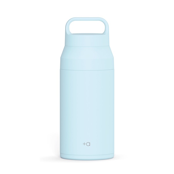 プラスエー ハンドル付きステンレスボトル(パウダーブルー-0.35L)