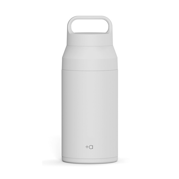 プラスエー ハンドル付きステンレスボトル(ライトグレー-0.35L)