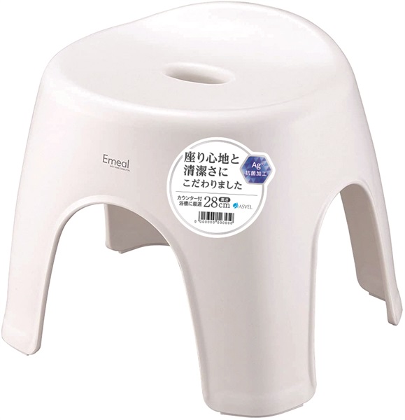 アスベル　Emeal　風呂イス　28cm(ホワイト)