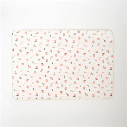 ももろ 猫ハート柄 モスリンガーゼケット ベビー 寝具 おくるみ