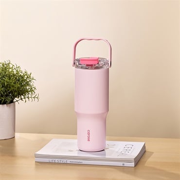 カローテ　CatchHandleタンブラー　ストロー付き　880ml(ピンク)