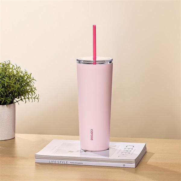 カローテ　ClearTopタンブラー　ストロー付き　950ml(ピンク)