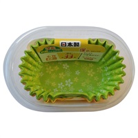 おかずカップ　抗菌　小花おかずカップ(深形小判)