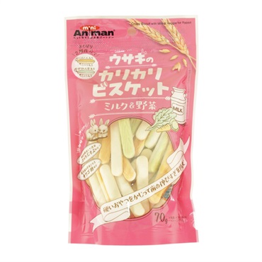 ミニアニマン ウサギのカリカリビスケット ミルク&野菜 70g miniAniman ドギーマンハヤシ