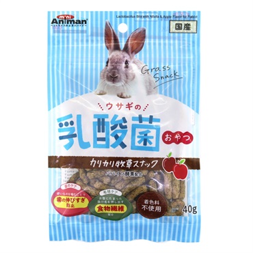 ミニアニマン ウサギの乳酸菌おやつ カリカリ牧草スナック 40g miniAniman ドギーマンハヤシ