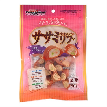 ササミ やわらかリブ 80g ドギーマン DoggyMan ドギーマンハヤシ