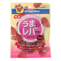 うまい！ レバースナック プレーン 70g ドギーマン DoggyMan ドギーマンハヤシ(プレーン)