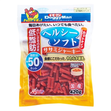 ヘルシーソフト ササミジャーキー カットタイプ 420g ドギーマン DoggyMan ドギーマンハヤシ