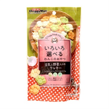 ドギースナック バリュー 豆乳と野菜入りのクッキー 60g ドギーマン DoggyMan ドギーマンハヤシ