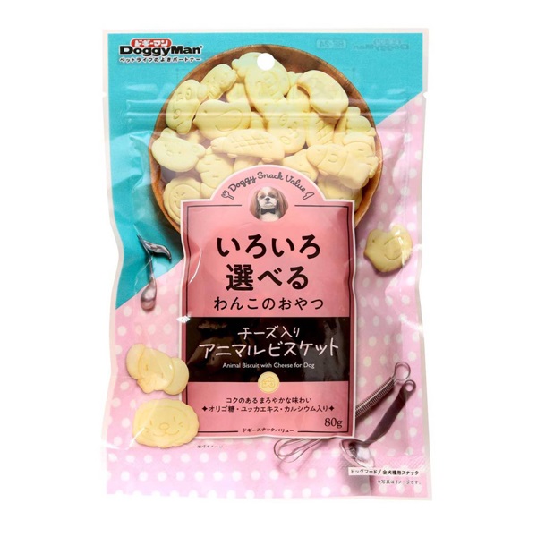 ドギースナック バリュー チーズ入りアニマルビスケット 80g ドギーマン DoggyMan ドギーマンハヤシ(80g)