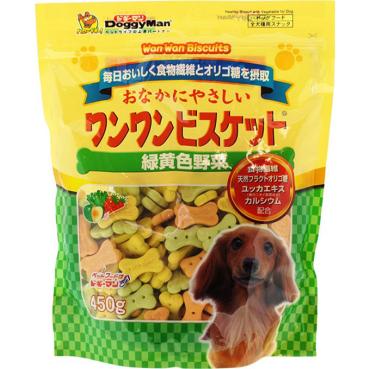 おなかにやさしい ワンワンビスケット 緑黄色野菜 450g ドギーマン DoggyMan ドギーマンハヤシ