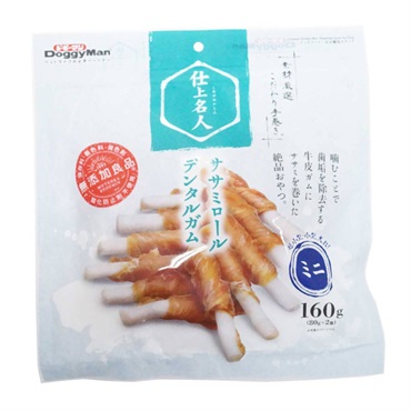 仕上名人 ササミロールデンタルガム ミニ 160g ドギーマン DoggyMan ドギーマンハヤシ