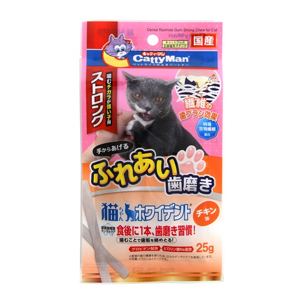キャティーマン 猫ちゃんホワイデント ストロング チキン味 25g CattyMan ドギーマンハヤシ(25g)