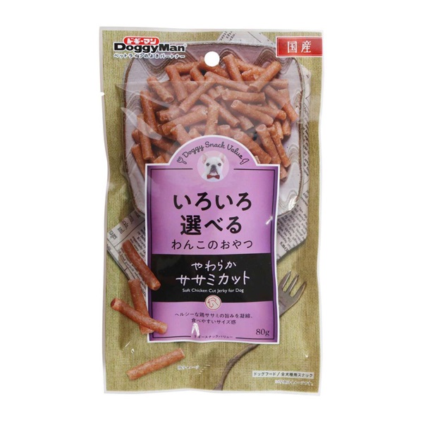 ドギースナック バリュー やわらかササミカット 80g ドギーマン DoggyMan ドギーマンハヤシ(80g)