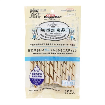 無添加良品 体にやさしいガム くるくるミニスティック 120g ドギーマン DoggyMan ドギーマンハヤシ