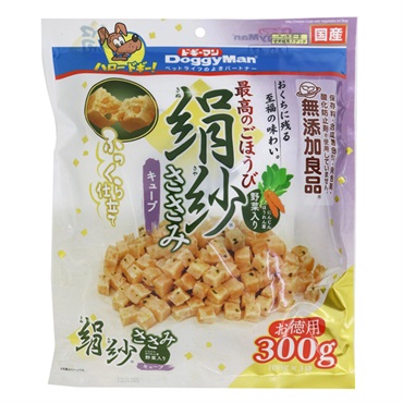 絹紗 ささみ キューブ 野菜入り 300g ドギーマン DoggyMan ドギーマンハヤシ