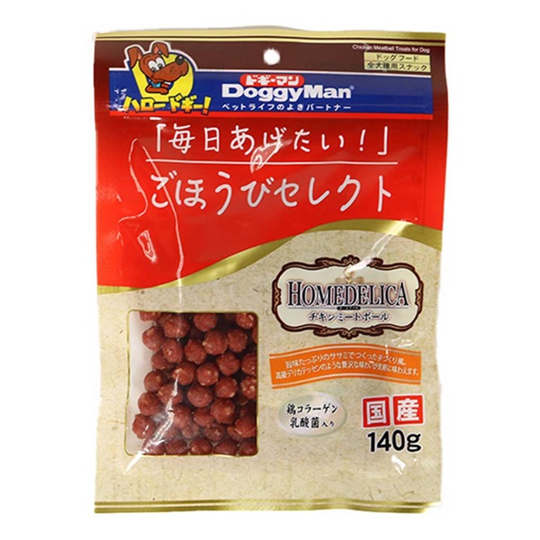ごほうびセレクト ホームデリカ チキンミートボール 140g ドギーマン DoggyMan ドギーマンハヤシ(140g)