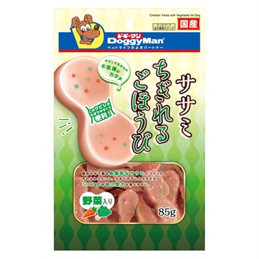 ササミちぎれるごほうび 野菜入り 85g ドギーマン DoggyMan ドギーマンハヤシ