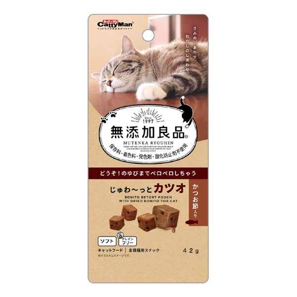 キャティーマン 無添加良品 じゅわ～っとカツオ かつお節入り 42g CattyMan ドギーマンハヤシ(42g)