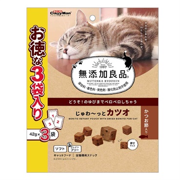 キャティーマン 無添加良品 じゅわ～っとカツオ かつお節入り 42g×3袋 CattyMan ドギーマンハヤシ