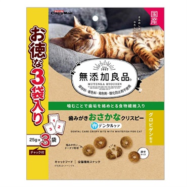キャティーマン 無添加良品 歯みがきおさかなクリスピー 25g×3袋 CattyMan ドギーマンハヤシ