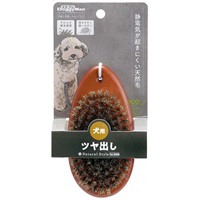 ドギーマン Natural Style Dog 木製小判型ツヤ出しブラシ 1個 DoggyMan ドギーマンハヤシ(1個)