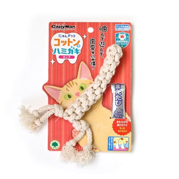 にゃんデント コットンでハミガキ ロング 1個 キャティーマン CattyMan ドギーマンハヤシ