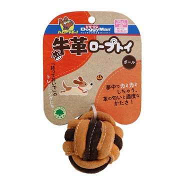 ドギーマン 牛革ロープトイ ボール 1個 DoggyMan ドギーマンハヤシ