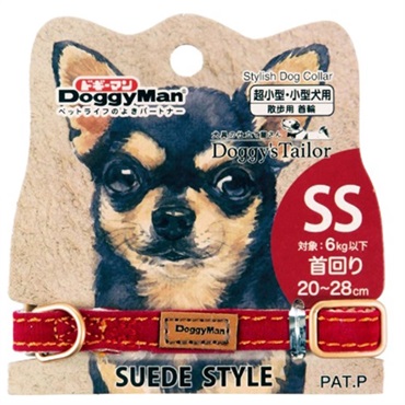 Doggy'sTailor ドッグカラー くびわ SS スエードスタイル レッド ドギーズテーラー Doggy's Tailor ドギーマンハヤシ