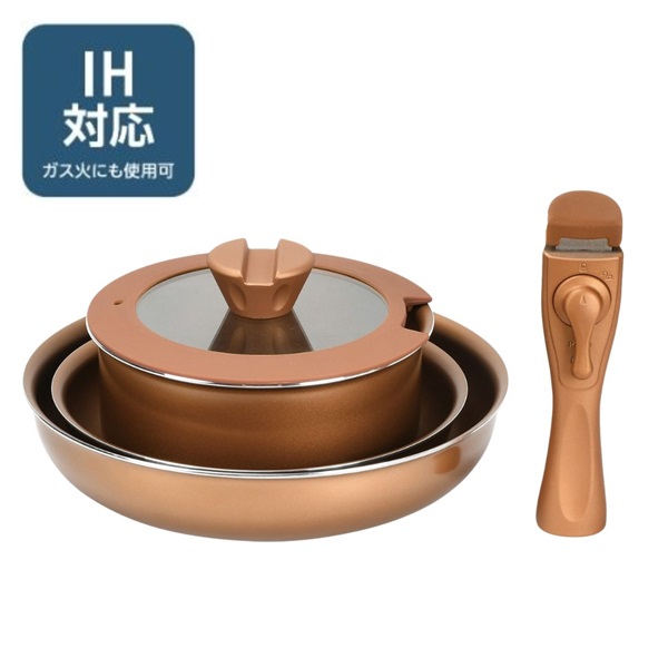 VISIONS GOLD Coating IH対応 クックウェア 5pcsセット | イオン