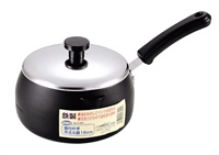 パール金属　ブレイブ 鉄製蓋付片手天ぷら鍋　16㎝(H-7891)