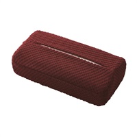 ストレッチティッシュカバー ソフトパック用 ブロック柄(レッド)