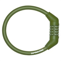 キャプテンスタッグ　4ダイヤルワイヤーロック ＜φ12mm－71cm／φ12mm－41cm／可変式ダイヤル／ストレート＞（オリーブ）　サイクル　自転車(30)