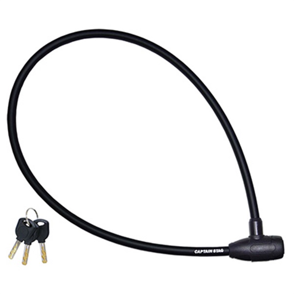 キャプテンスタッグ ワイヤーロック 90W＜φ12mm－98cm／ウェーブキー