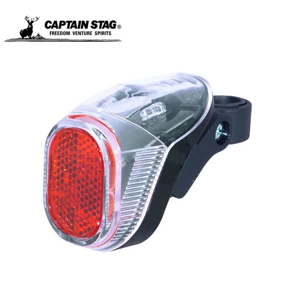 キャプテンスタッグ　センサー点滅リアライト LED＜後用／シートステー＆泥除け 対応／ソーラー充電＞　サイクル　自転車(Y-4840)