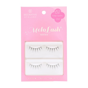メロラッシュ 2ペア デコラティブアイラッシュ DECORATIVE EYELASH 粧美堂(02 ベイビーヒロイン)